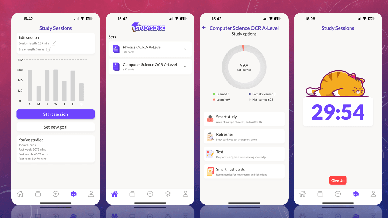 Advanced study app (React Native)